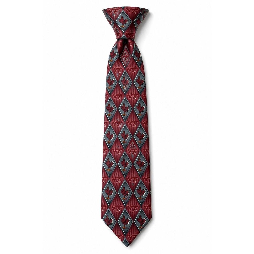 Eagle Neckwear VT Virginia Tech Silk‎ Tie Red Hokies Logo Novelty Classic